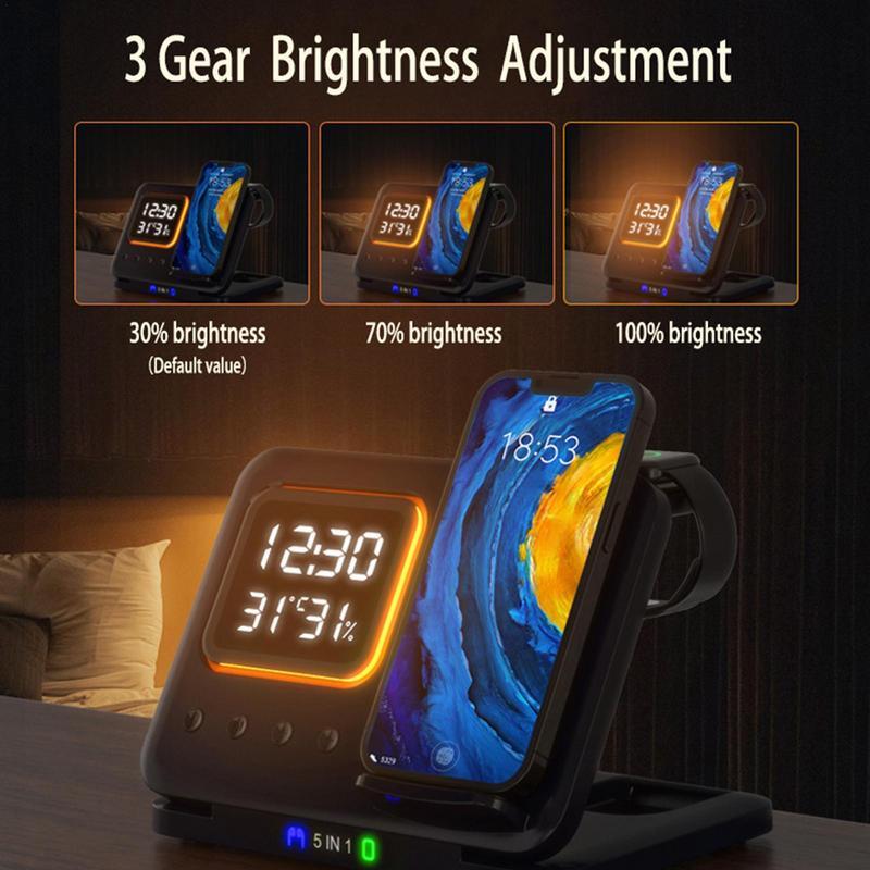 Wireless Chargers Stand 5 In1 (iPhone, Apple Watch, EarPods)