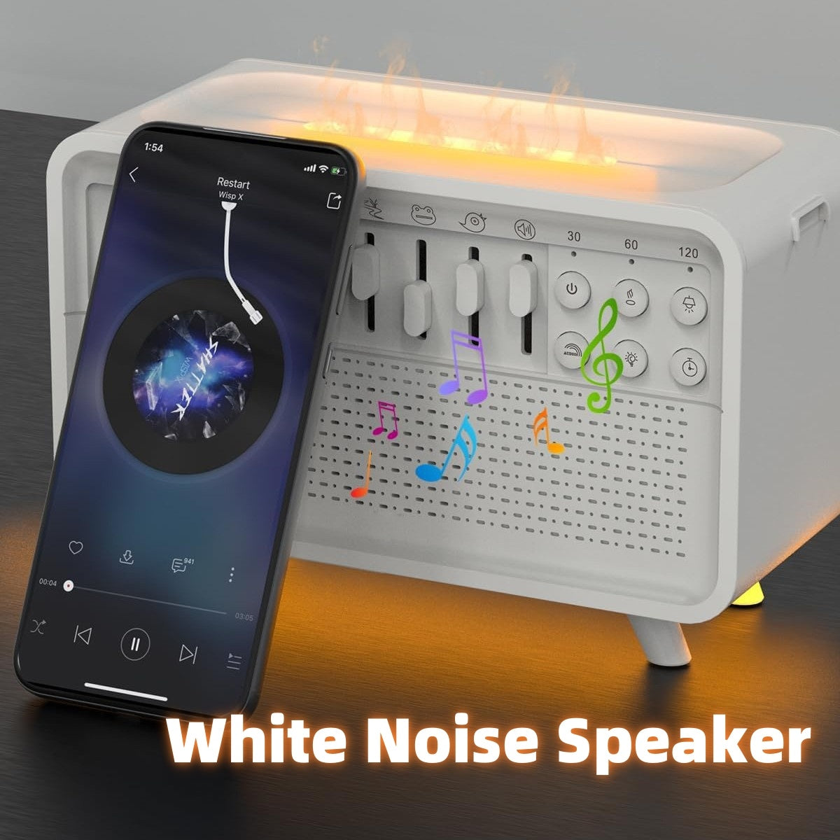 3 In 1 - Bluetooth Speaker - White Noise - Humidifier All-in-one