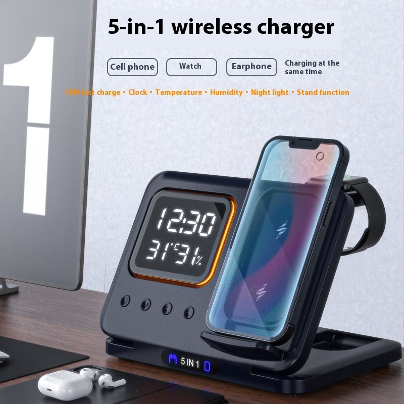 Wireless Chargers Stand 5 In1 (iPhone, Apple Watch, EarPods)